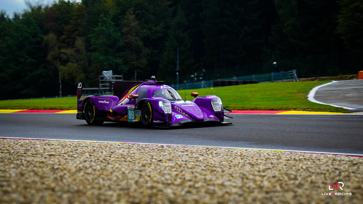 Dane Cameron, Louis Delétraz and PJ Hyett driving an ORECA 07 at 4 hours of Spa Francorchamps 2026.