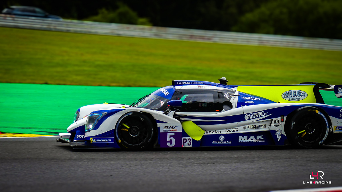 José Fernandes Cautela, Mikkel Gaarde Pedersen et Alvise Rodella au volant d’une Ligier JS P325 lors de l’épreuve 4 hours of Spa Francorchamps 2026.