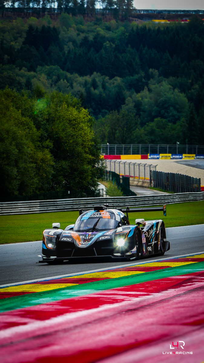 Wyatt Brichacek, Romain Favre et Antti Rammo au volant d’une Ligier JS P325 lors de l’épreuve 4 hours of Spa Francorchamps 2026.