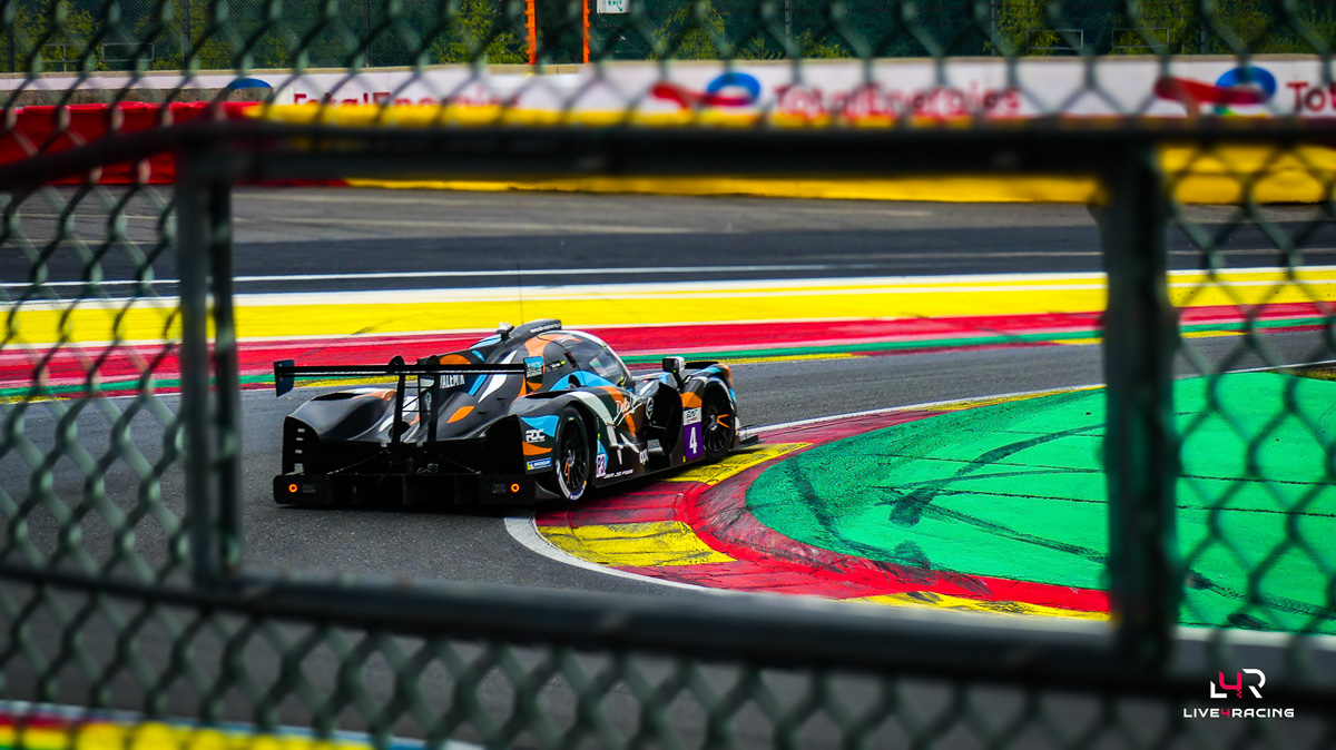 Wyatt Brichacek, Romain Favre et Antti Rammo au volant d’une Ligier JS P325 lors de l’épreuve 4 hours of Spa Francorchamps 2026.