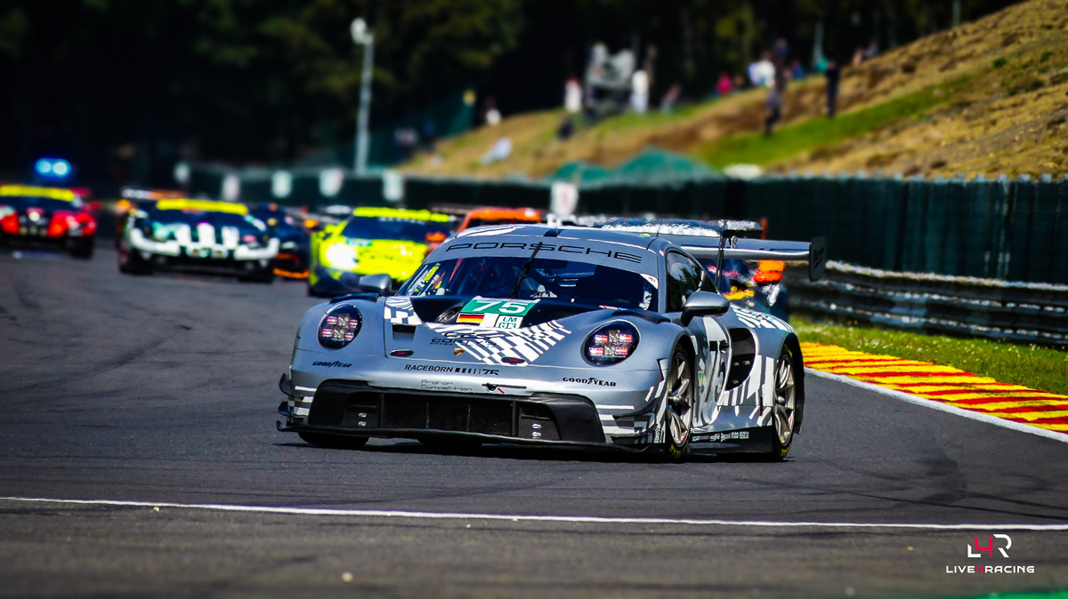 Matt Kurzejewski, Richard Lietz et Thomas Sargent au volant d’une Porsche 911 GT3 R LMGT3 lors de l’épreuve 4 hours of Spa Francorchamps 2026.