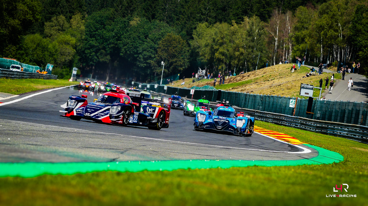 Benjamin Hanley, Griffin Peebles et Grégoire Saucy au volant d’une ORECA 07 lors de l’épreuve 4 hours of Spa Francorchamps 2026.