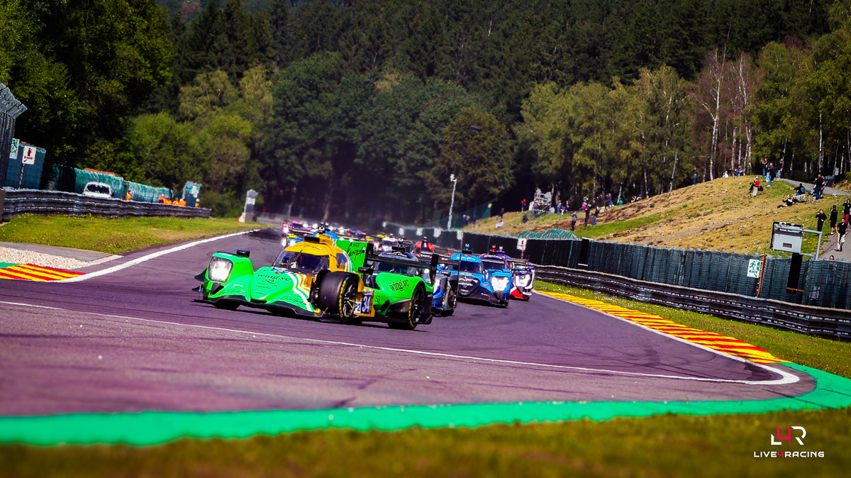 Reshad De Gerus and Bijoy Garg driving an ORECA 07 at 4 hours of Spa Francorchamps 2026.