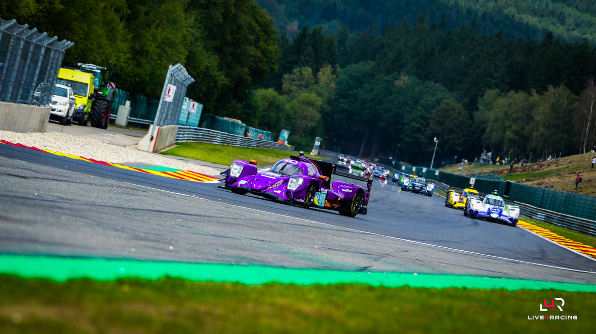 Dane Cameron, Louis Delétraz and PJ Hyett driving an ORECA 07 at 4 hours of Spa Francorchamps 2026.