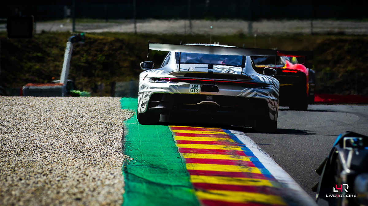 Matt Kurzejewski, Richard Lietz and Thomas Sargent driving a Porsche 911 GT3 R LMGT3 at 4 hours of Spa Francorchamps 2026.