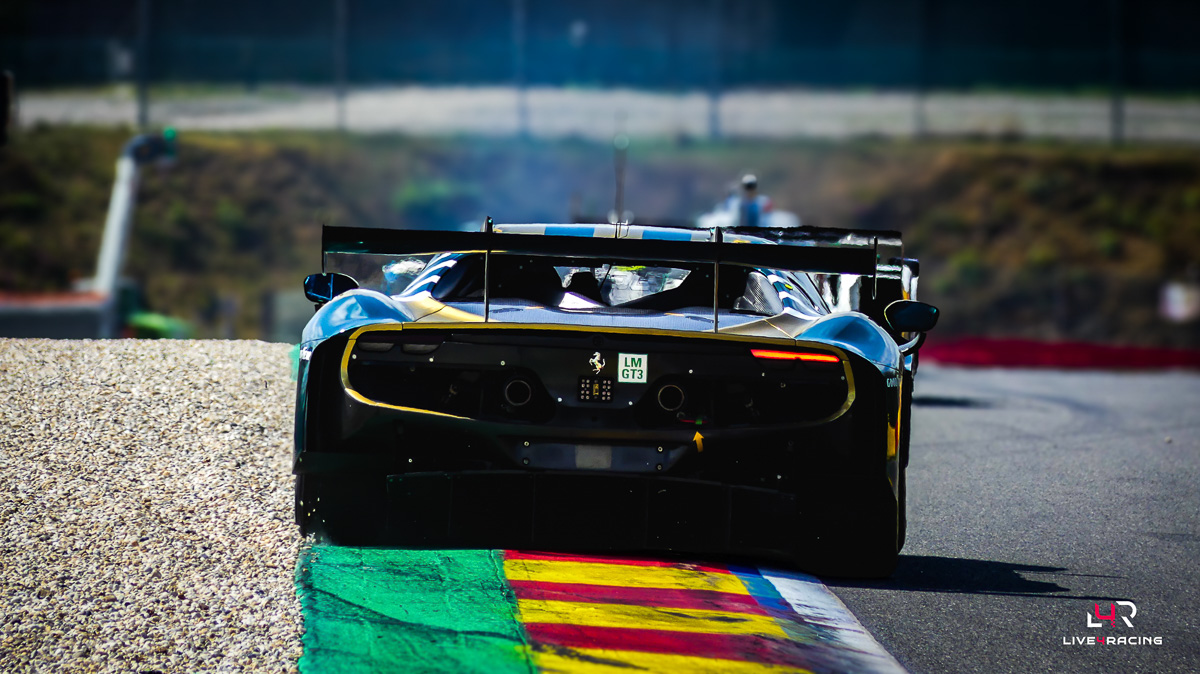 Mathys Jaubert, Takeshi Kimura and Daniel Serra driving a Ferrari 296 LMGT3 Evo at 4 hours of Spa Francorchamps 2026.