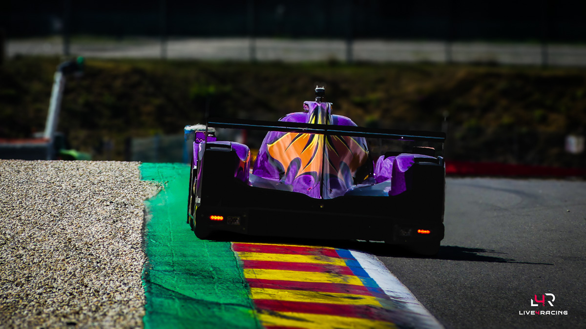 Dane Cameron, Louis Delétraz and PJ Hyett driving an ORECA 07 at 4 hours of Spa Francorchamps 2026.