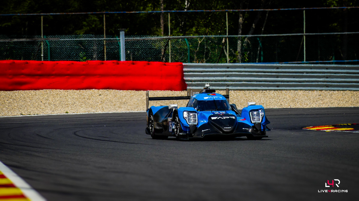 Jake Hughes, Matthias Kaiser et Tristan Vautier au volant d’une ORECA 07 lors de l’épreuve 4 hours of Spa Francorchamps 2026.