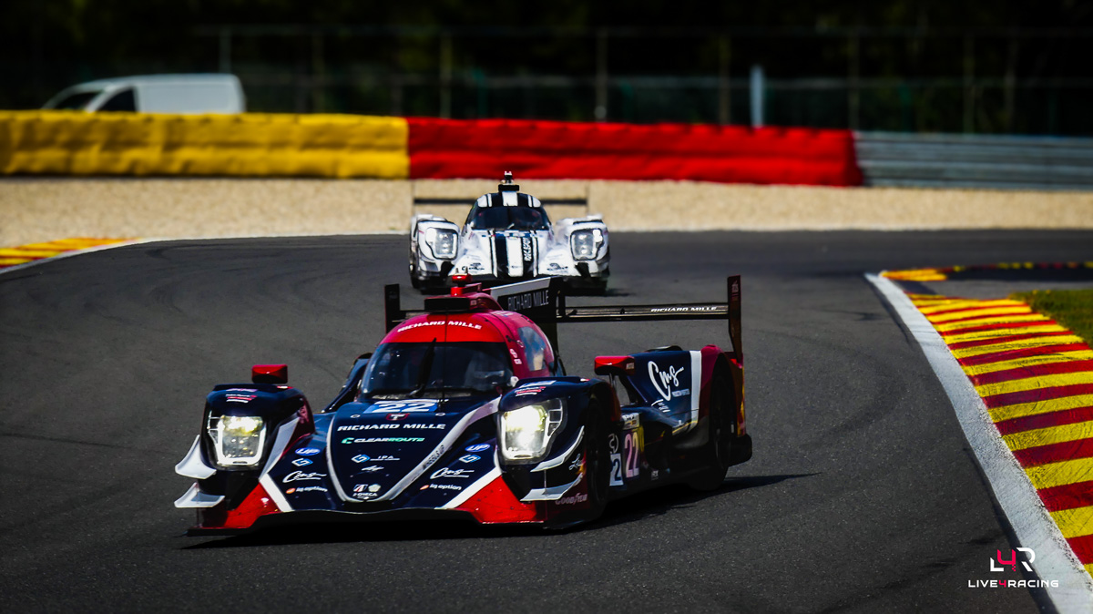 Benjamin Hanley, Griffin Peebles et Grégoire Saucy au volant d’une ORECA 07 lors de l’épreuve 4 hours of Spa Francorchamps 2026.