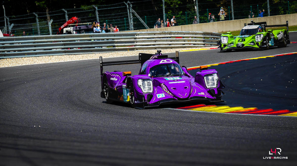 Dane Cameron, Louis Delétraz and PJ Hyett driving an ORECA 07 at 4 hours of Spa Francorchamps 2026.