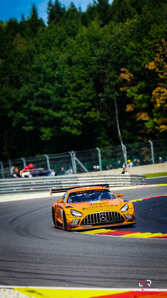 Rui Andrade, Ameerh Naran and Sergio Sette Camara driving a Mercedes-AMG LMGT3 at 4 hours of Spa Francorchamps 2026.