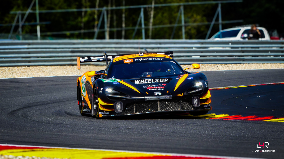 Michael Birch, Wayne Boyd et Garnet Patterson au volant d’une McLaren 720S LMGT3 Evo lors de l’épreuve 4 hours of Spa Francorchamps 2026.