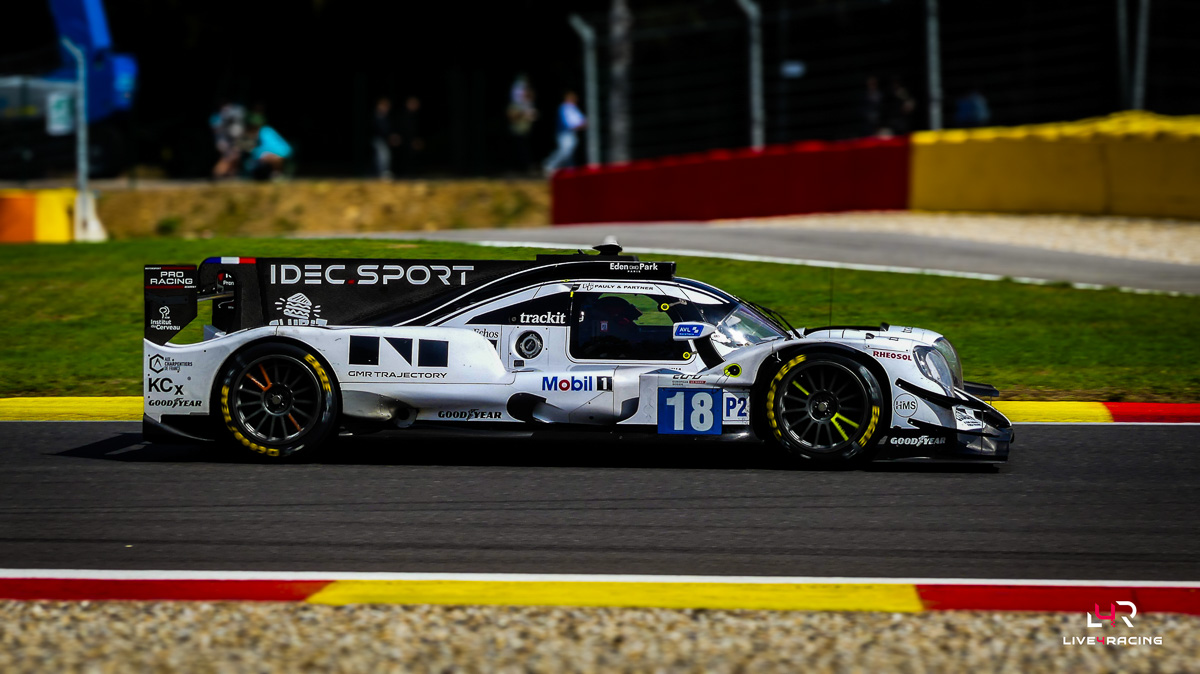 Jamie Chadwick, Laurents Hörr and Valerio Rinicella driving an ORECA 07 at 4 hours of Spa Francorchamps 2026.