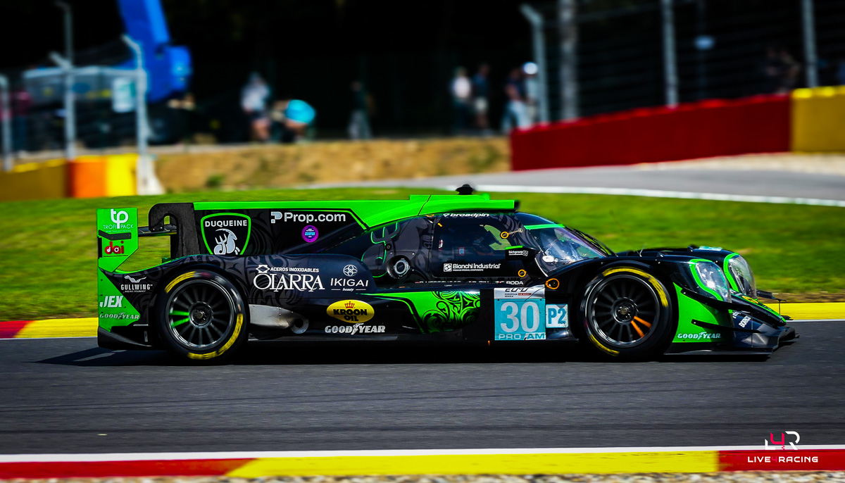 Doriane Pin, Giorgio Roda et Richard Verschoor au volant d’une ORECA 07 lors de l’épreuve 4 hours of Spa Francorchamps 2026.