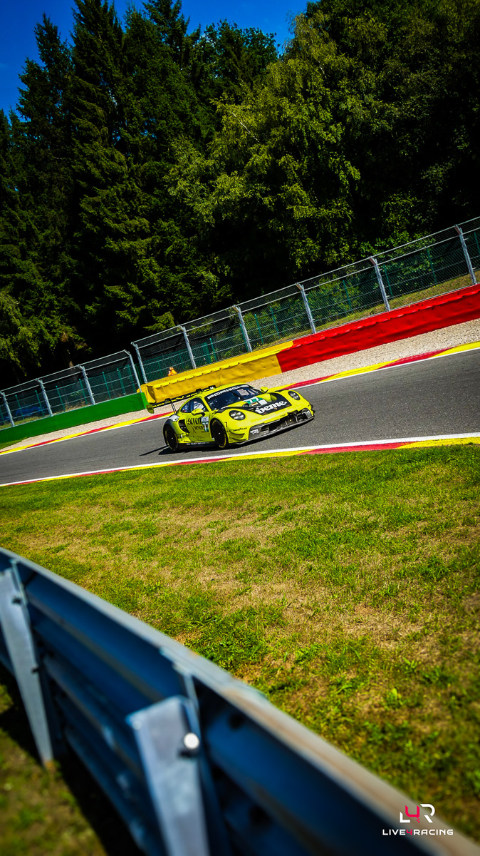 Martin Berry, Alessio Picariello and Huub Van Eijndhoven driving a Porsche 911 GT3 R LMGT3 at 4 hours of Spa Francorchamps 2026.