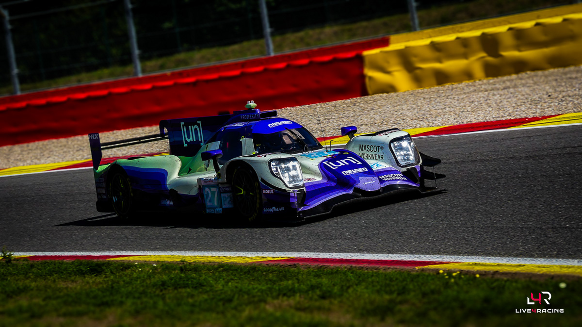James Allen, Kriton Lentoudis et Alex Quinn au volant d’une ORECA 07 lors de l’épreuve 4 hours of Spa Francorchamps 2026.
