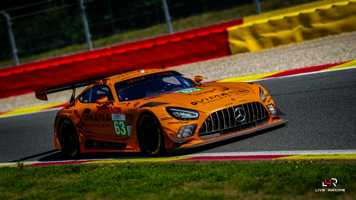 Rui Andrade, Ameerh Naran et Sergio Sette Camara au volant d’une Mercedes-AMG LMGT3 lors de l’épreuve 4 hours of Spa Francorchamps 2026.