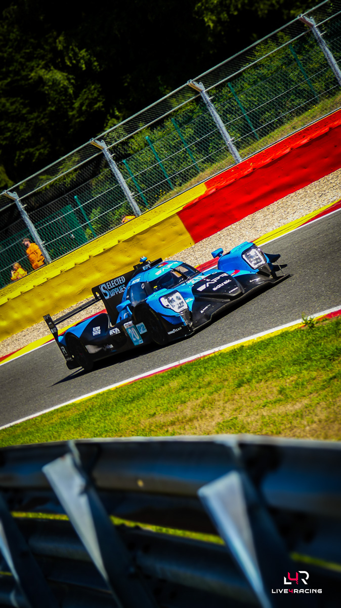 Malthe Jakobsen, Michael Jensen and Enzo Trulli driving an ORECA 07 at 4 hours of Spa Francorchamps 2026.