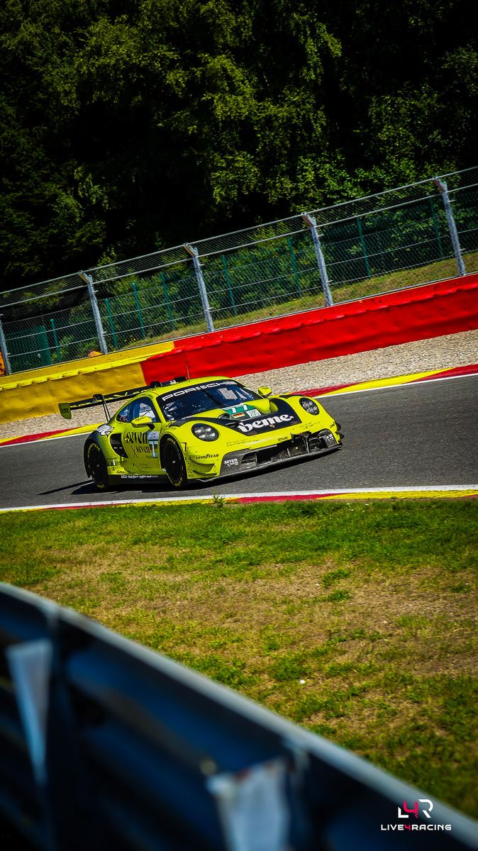 Martin Berry, Alessio Picariello and Huub Van Eijndhoven driving a Porsche 911 GT3 R LMGT3 at 4 hours of Spa Francorchamps 2026.