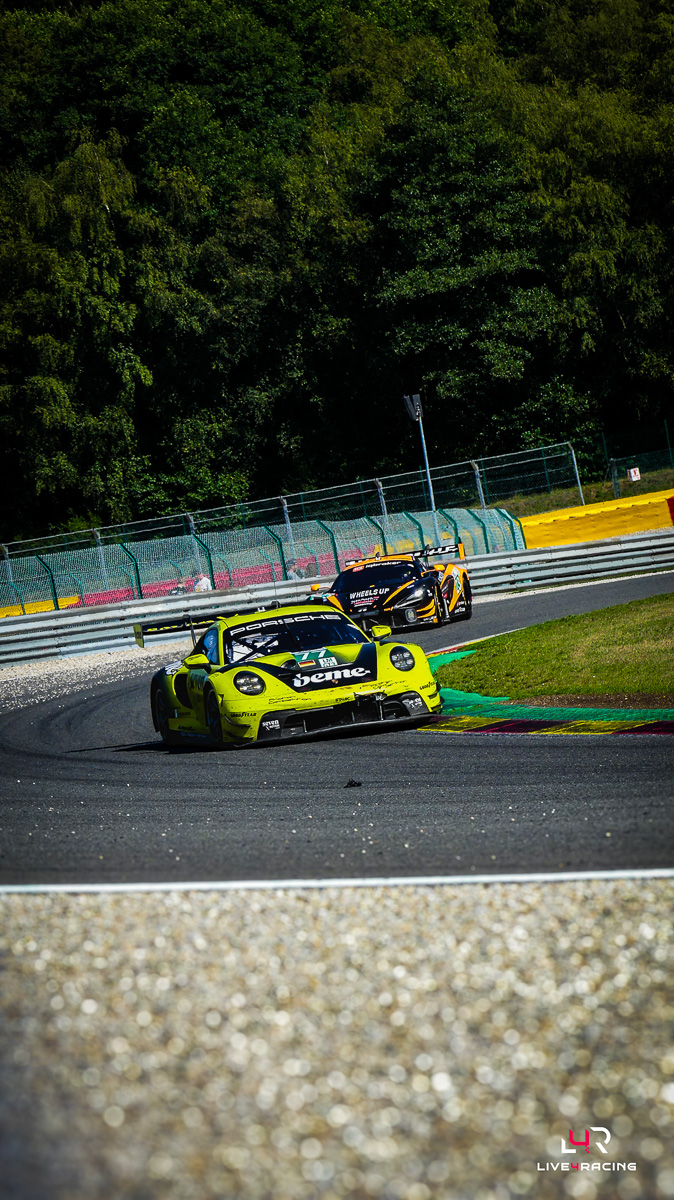 Martin Berry, Alessio Picariello and Huub Van Eijndhoven driving a Porsche 911 GT3 R LMGT3 at 4 hours of Spa Francorchamps 2026.