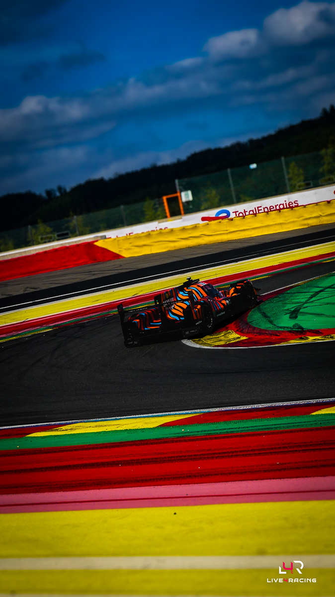 Wyatt Brichacek, Romain Favre and Antti Rammo driving a Ligier JS P325 at 4 hours of Spa Francorchamps 2026.