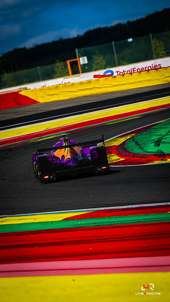 Dane Cameron, Louis Delétraz and PJ Hyett driving an ORECA 07 at 4 hours of Spa Francorchamps 2026.