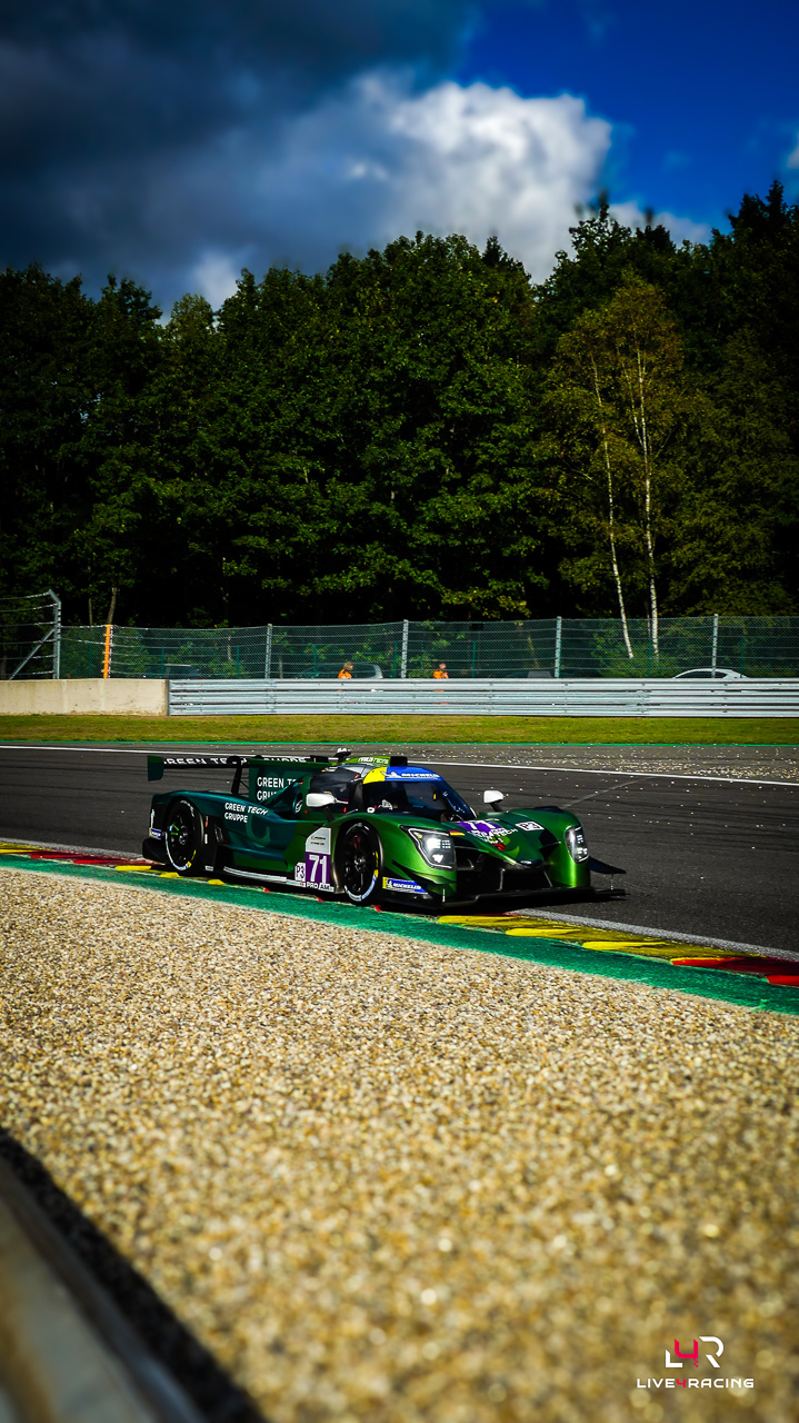Stefan Aust and Felipe Fernandez-Laser driving a Ligier JS P325 at 4 hours of Spa Francorchamps 2026.