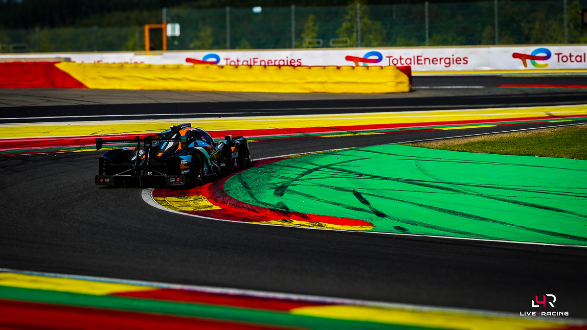 Wyatt Brichacek, Romain Favre et Antti Rammo au volant d’une Ligier JS P325 lors de l’épreuve 4 hours of Spa Francorchamps 2026.