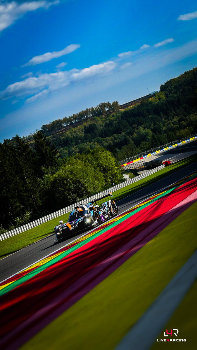 Wyatt Brichacek, Romain Favre and Antti Rammo driving a Ligier JS P325 at 4 hours of Spa Francorchamps 2026.