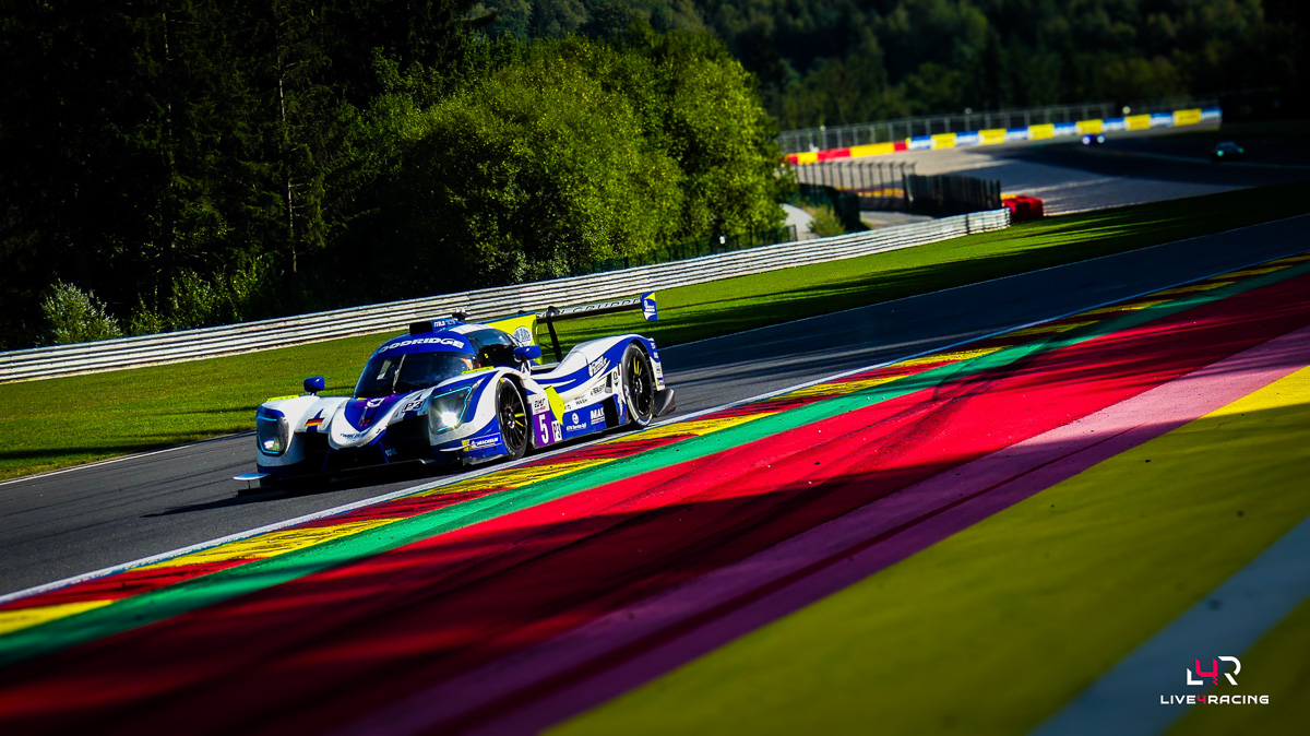 José Fernandes Cautela, Mikkel Gaarde Pedersen et Alvise Rodella au volant d’une Ligier JS P325 lors de l’épreuve 4 hours of Spa Francorchamps 2026.