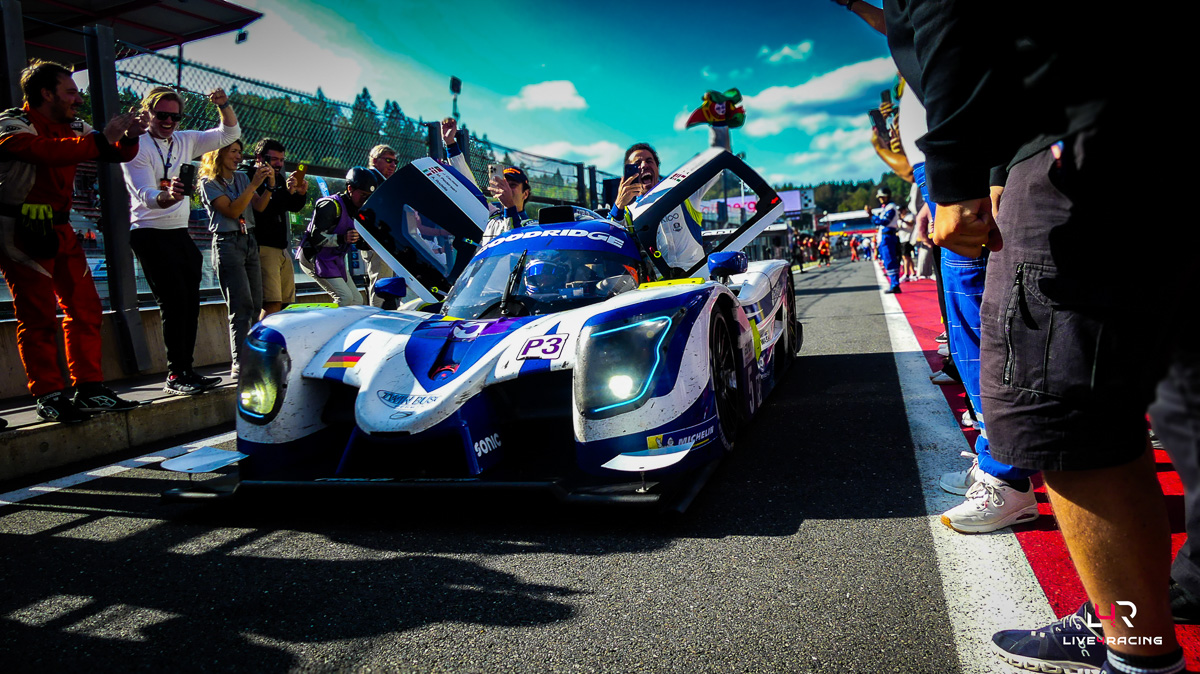 José Fernandes Cautela, Mikkel Gaarde Pedersen et Alvise Rodella au volant d’une Ligier JS P325 lors de l’épreuve 4 hours of Spa Francorchamps 2026.