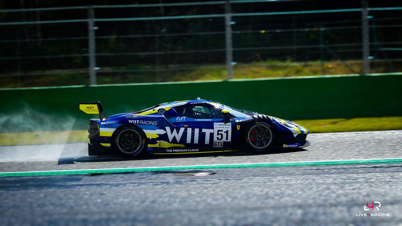 Alessandro Cozzi and Eliseo Donno driving a Ferrari 296 GT3 Evo at 4 hours of Spa Francorchamps 2026.