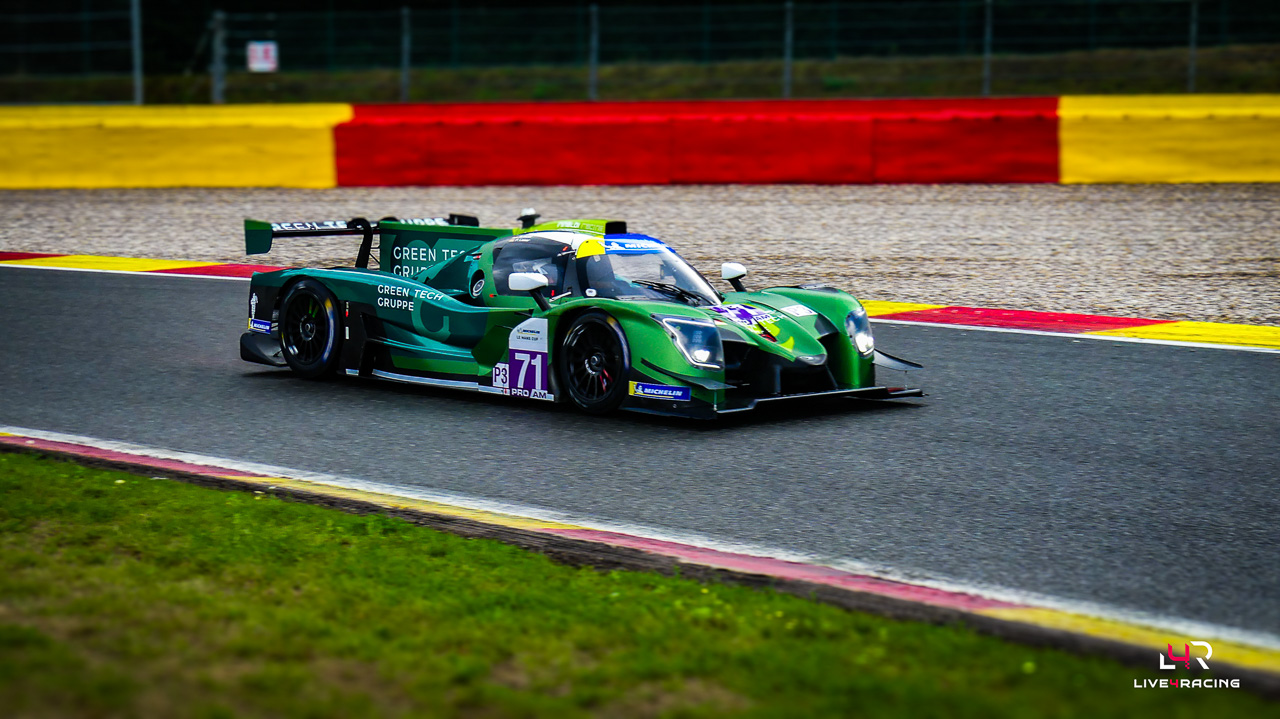 Stefan Aust and Felipe Fernandez-Laser driving a Ligier JS P325 at 4 hours of Spa Francorchamps 2026.