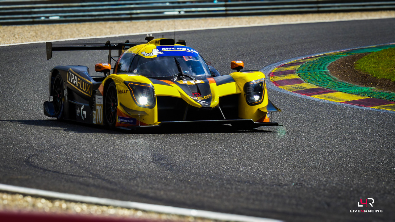 Jude Peters et Vic Stevens au volant d’une Ligier JS P325 lors de l’épreuve 4 hours of Spa Francorchamps 2026.