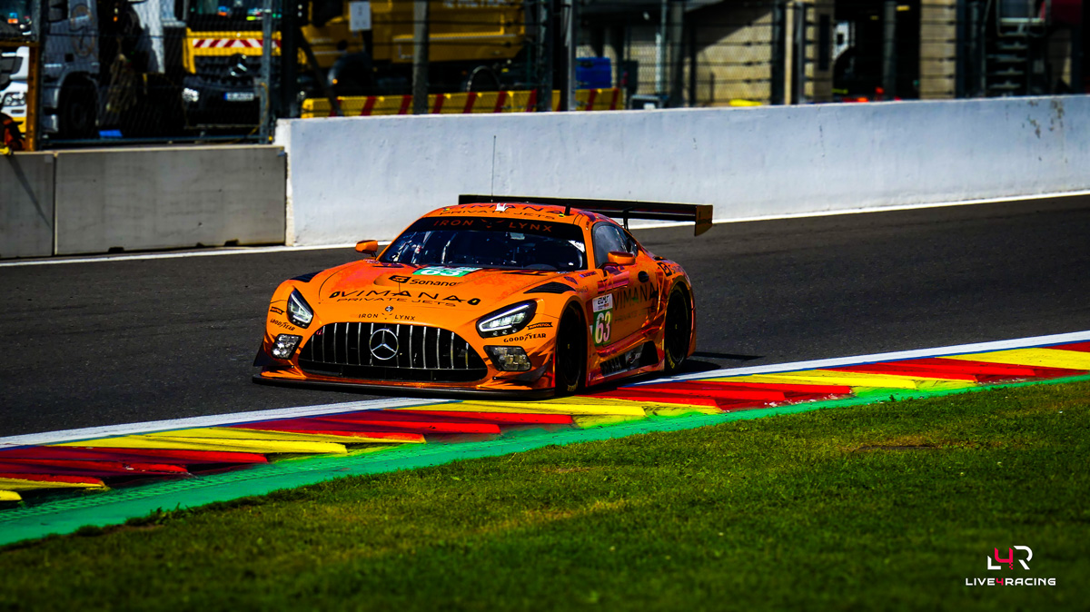 Rui Andrade, Ameerh Naran et Sergio Sette Camara au volant d’une Mercedes-AMG LMGT3 lors de l’épreuve 4 hours of Spa Francorchamps 2026.