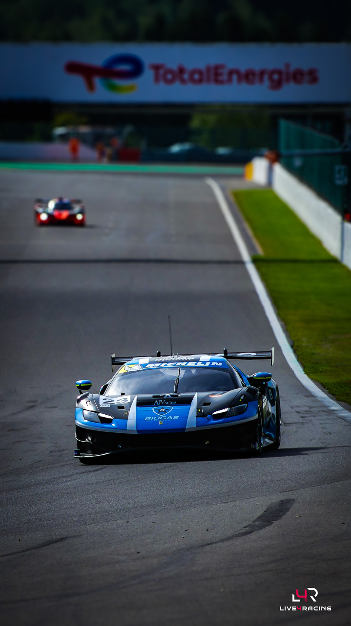 Marc Carol Ybarra and Josep Mayola Comadira driving a Ferrari 296 GT3 Evo at 4 hours of Spa Francorchamps 2026.