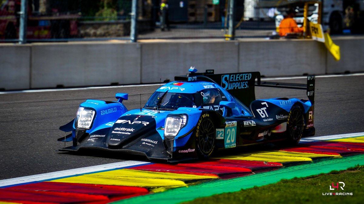 Malthe Jakobsen, Michael Jensen and Enzo Trulli driving an ORECA 07 at 4 hours of Spa Francorchamps 2026.