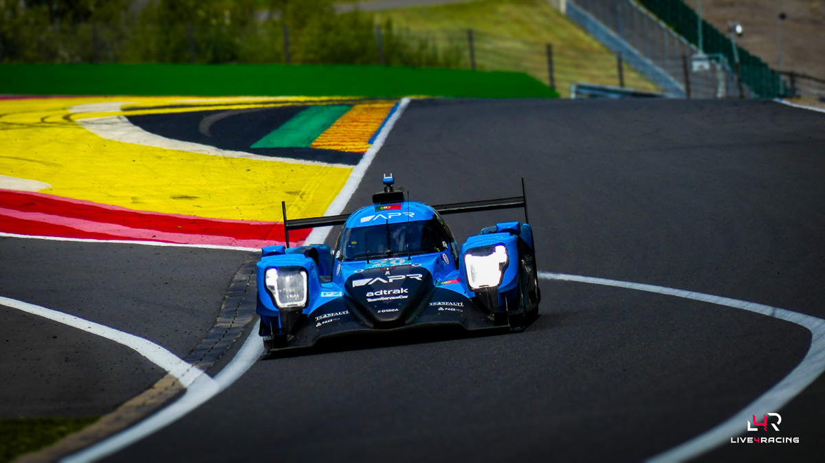 Malthe Jakobsen, Michael Jensen and Enzo Trulli driving an ORECA 07 at 4 hours of Spa Francorchamps 2026.