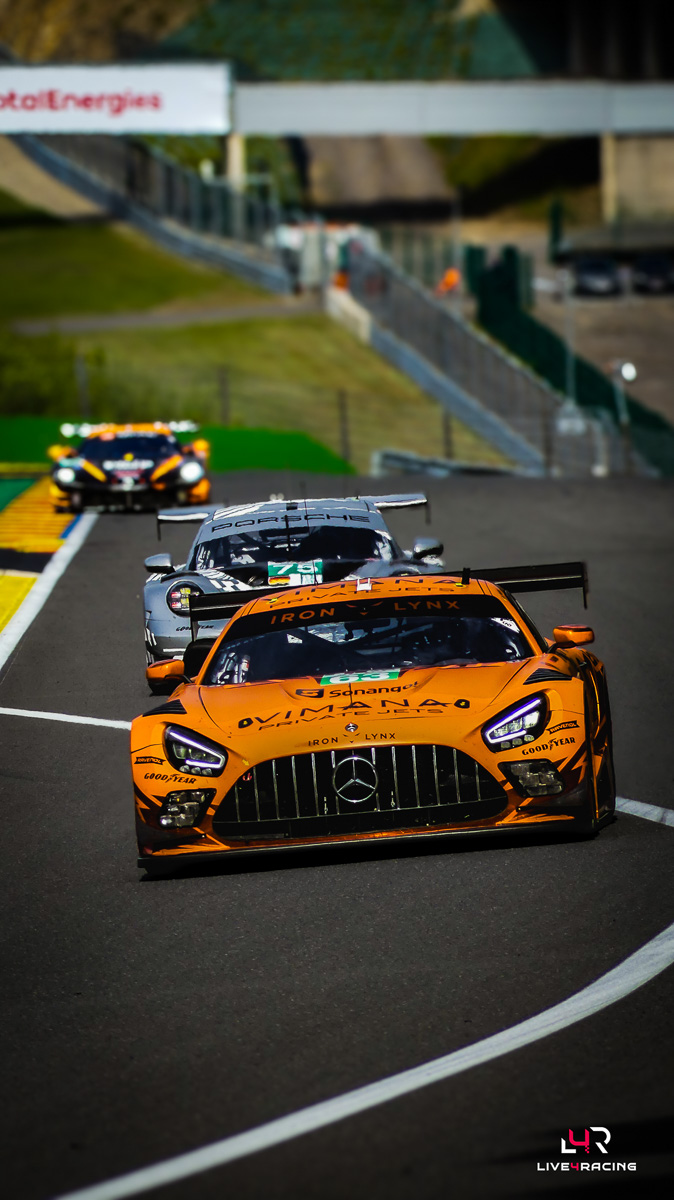 Rui Andrade, Ameerh Naran et Sergio Sette Camara au volant d’une Mercedes-AMG LMGT3 lors de l’épreuve 4 hours of Spa Francorchamps 2026.