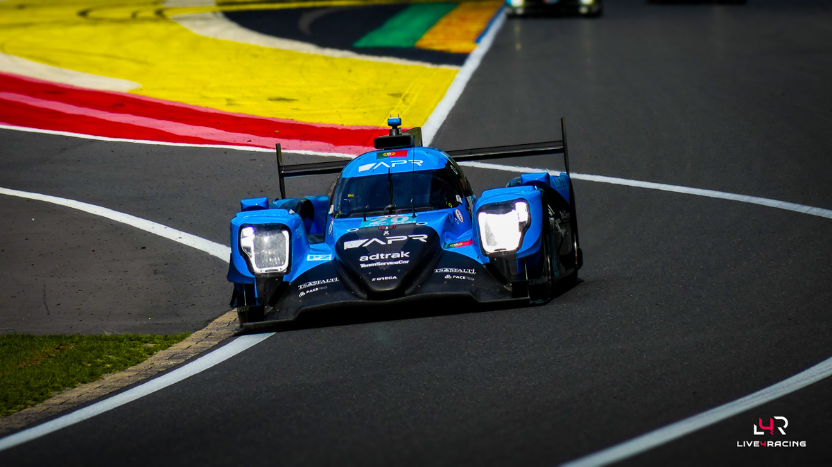 Malthe Jakobsen, Michael Jensen and Enzo Trulli driving an ORECA 07 at 4 hours of Spa Francorchamps 2026.