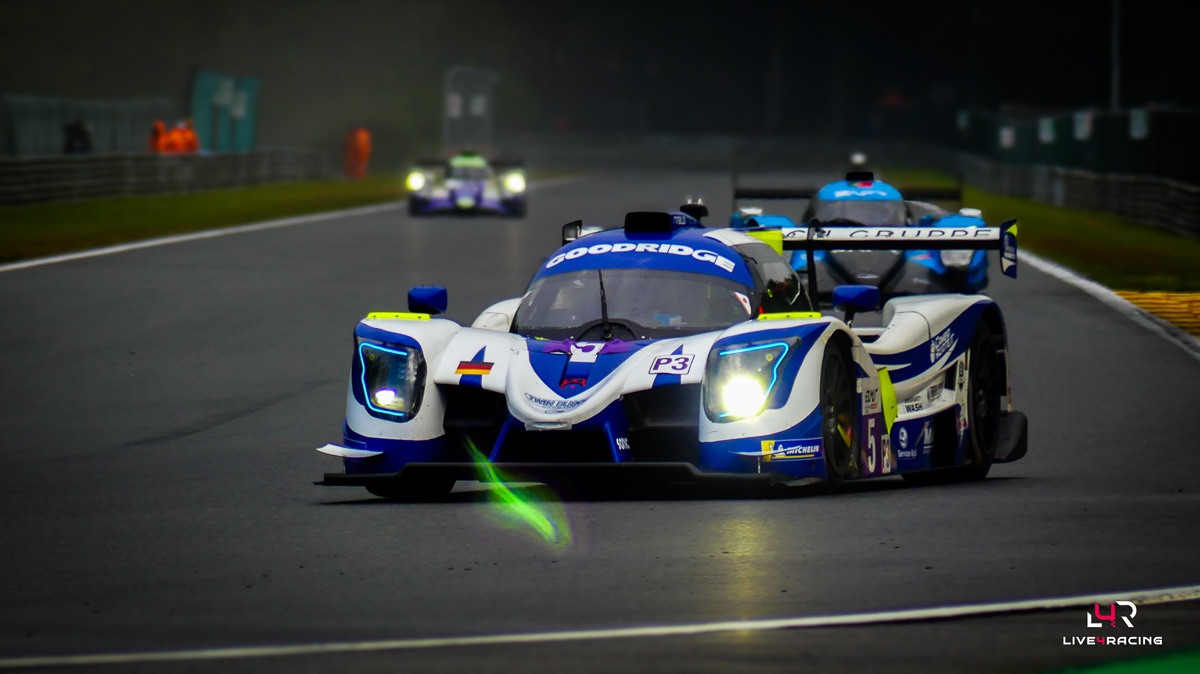 José Fernandes Cautela, Mikkel Gaarde Pedersen et Alvise Rodella au volant d’une Ligier JS P325 lors de l’épreuve 4 hours of Spa Francorchamps 2026.